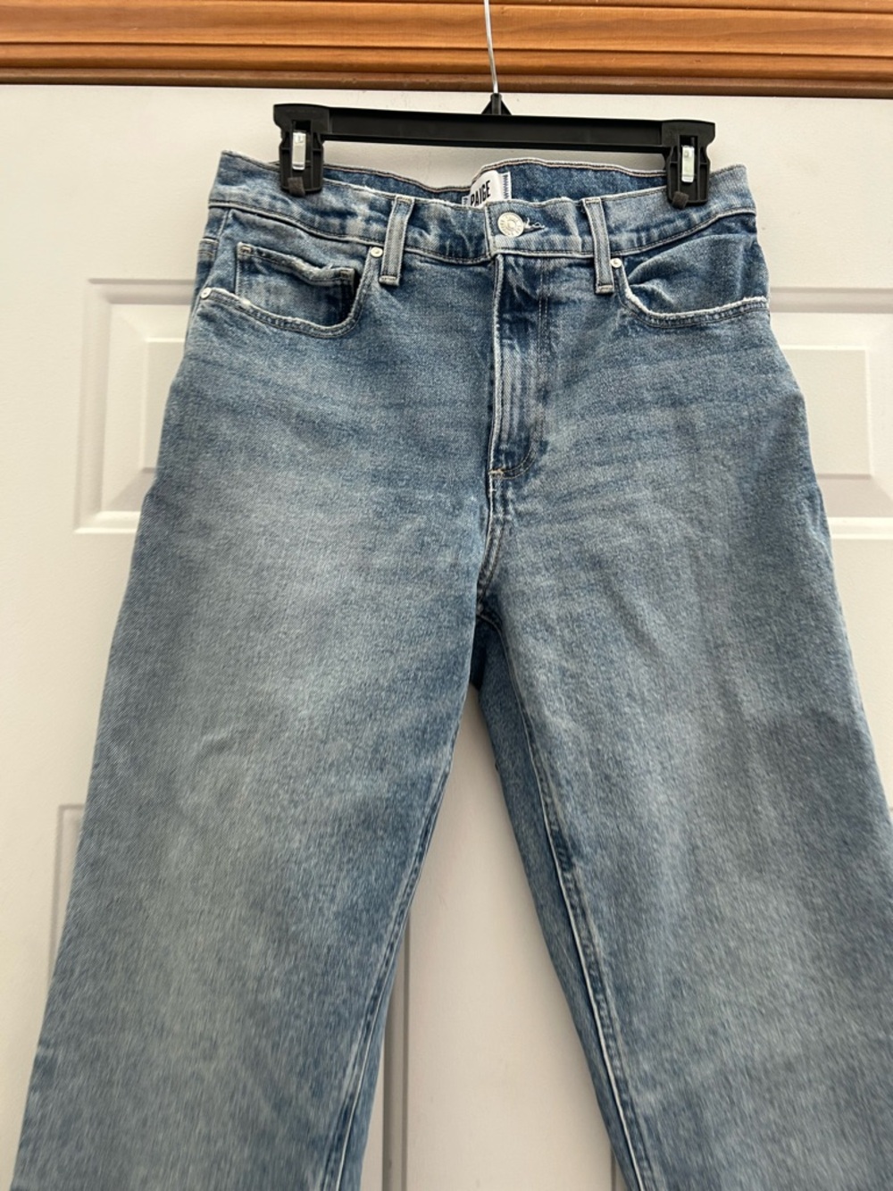 PAIGE Serena Mid-Rise Relaxed-Leg Boyfriend Jeans Size 28 Leela Distressed - Picture 8 of 11